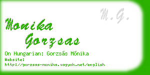 monika gorzsas business card