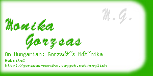 monika gorzsas business card